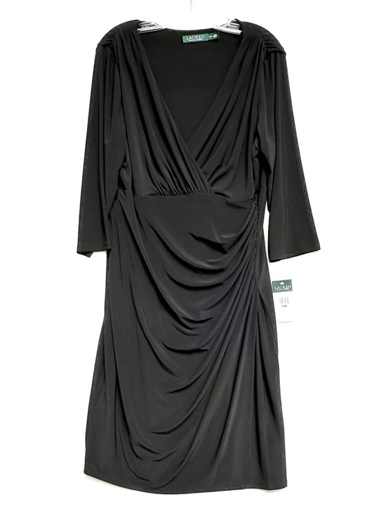 Ralph Lauren Dresses & Skirts - NEW NWT RALPH LAUREN DRESS 16W FAUX WRAP RUCHED SHEATH STRETCH WITCHY MSRP $119
